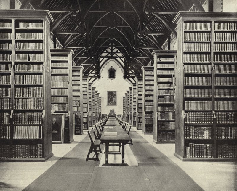 Biblioteka, Maynooth College (zdjęcie czarno-białe) autorstwa Irish Photographer