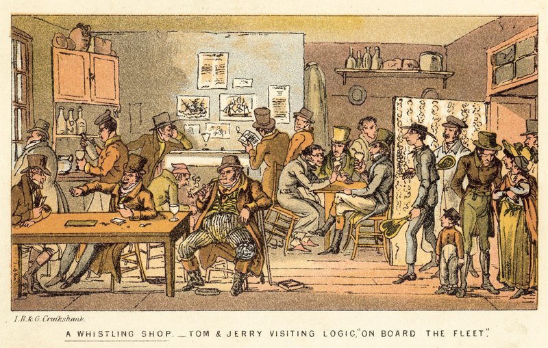 Sklep z gwizdami autorstwa Isaac, Robert and George Cruikshank