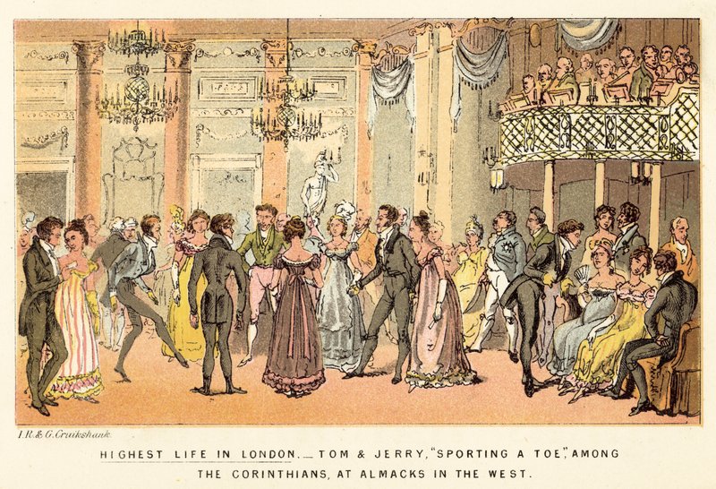 Najwyższe życie w Londynie autorstwa Isaac, Robert and George Cruikshank