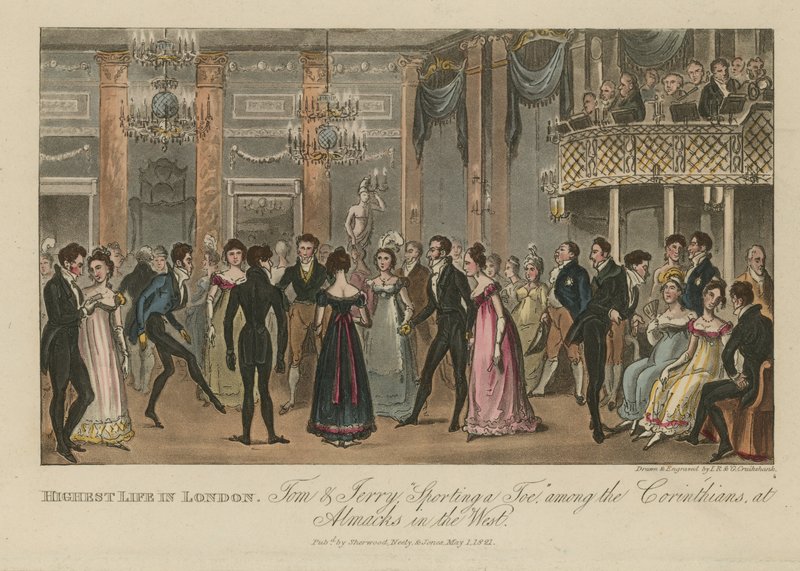 Najwyższe życie w Londynie autorstwa Isaac, Robert and George Cruikshank