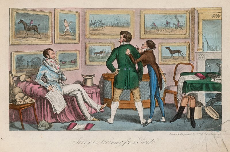 Jerry w treningu na swell autorstwa Isaac, Robert and George Cruikshank