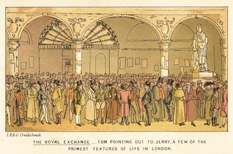 Królewska Giełda autorstwa Isaac, Robert and George Cruikshank