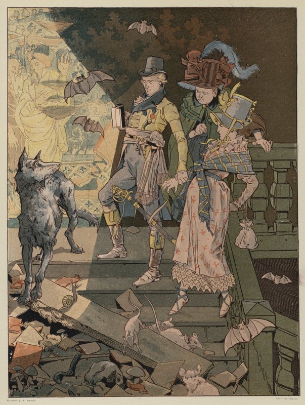Scena z La Dame de Gai-Fredon, autorstwa Quatrellesa (Ernest L