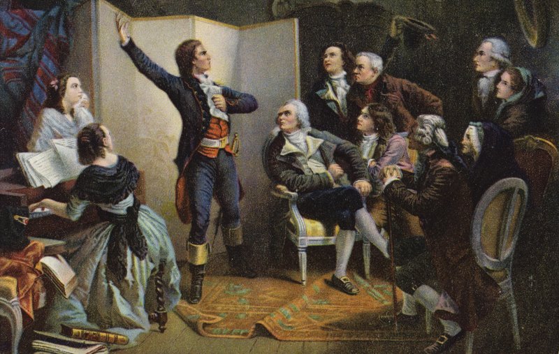 Claude Joseph Rouget de Lisle śpiewa La Marseillaise autorstwa Isidore Pils