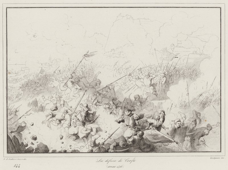 Obrona Korfu, 1716 autorstwa Italian School