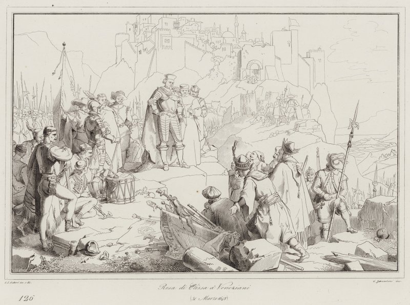 Poddanie Clissy Wenecjanom, 1648 autorstwa Italian School