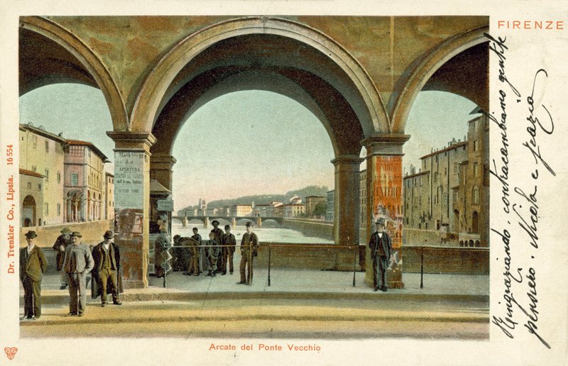 Arkada Ponte Vecchio, Florencja autorstwa Italian Photographer