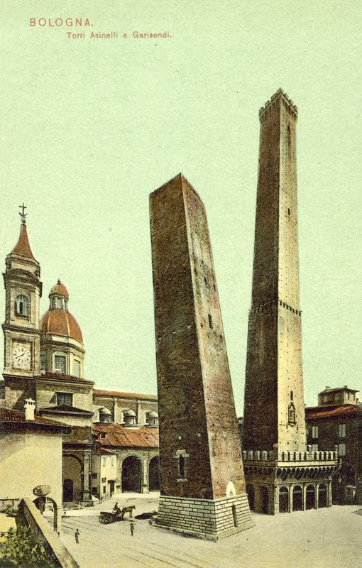 Bolonia, Włochy, Asinelli i Garisendi Towers autorstwa Italian Photographer