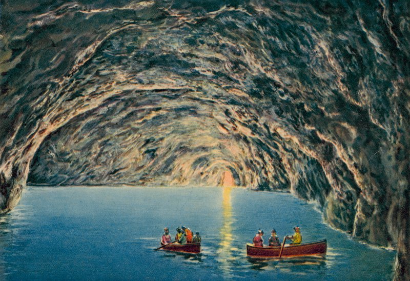 Capri: Grotta Azzurra (kolorowe zdjęcie) autorstwa Italian Photographer