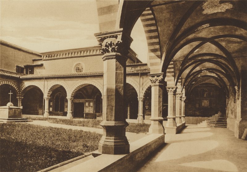 Firenze / Florencja: Kościół S Maria Novella, Zielony Klasztor, Fra Giovanni da Carpi (zdjęcie czarno-białe) autorstwa Italian Photographer