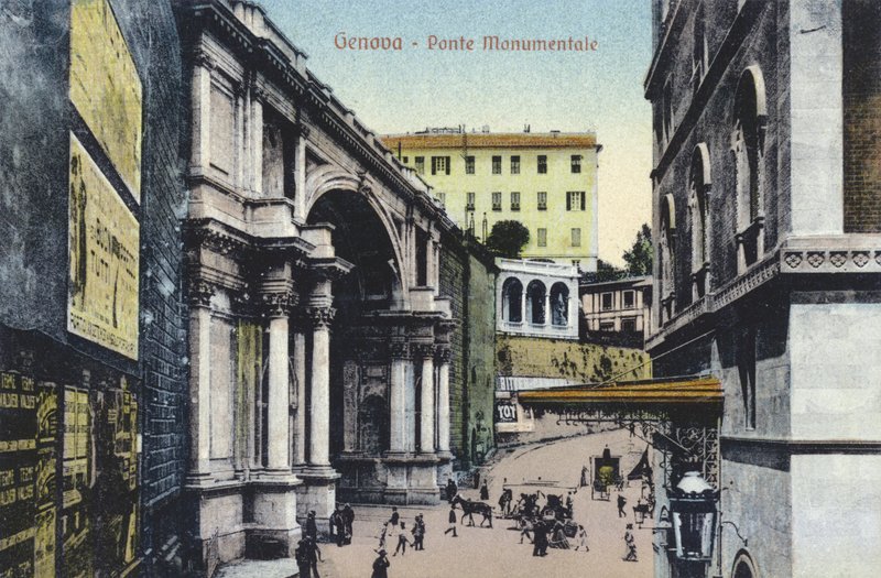 Genua, Most Monumentalny (zdjęcie kolorowe) autorstwa Italian Photographer