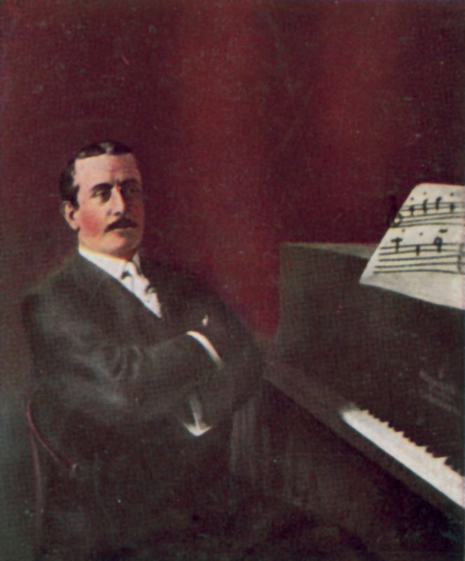 Giacomo Puccini, włoski kompozytor (zdjęcie kolorowe) autorstwa Italian Photographer
