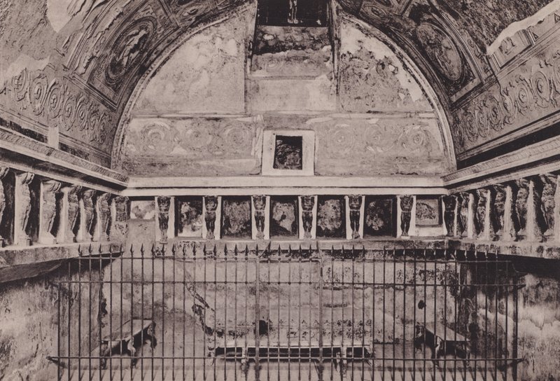 Interno Dei Bagni Del Foro, Wnętrze Łaźni Forum (zdjęcie czarno-białe) autorstwa Italian Photographer