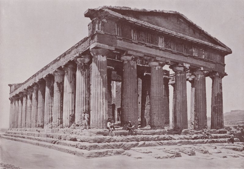 Włochy: Świątynia Concordia, Agrigento (zdjęcie czarno-białe) autorstwa Italian Photographer