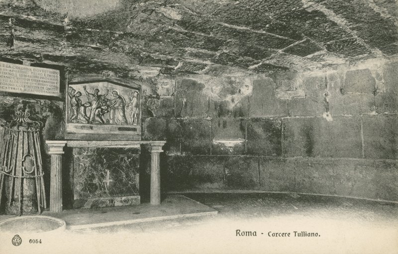 Więzienie Mamertyńskie, Rzym (czarno-białe zdjęcie) autorstwa Italian Photographer