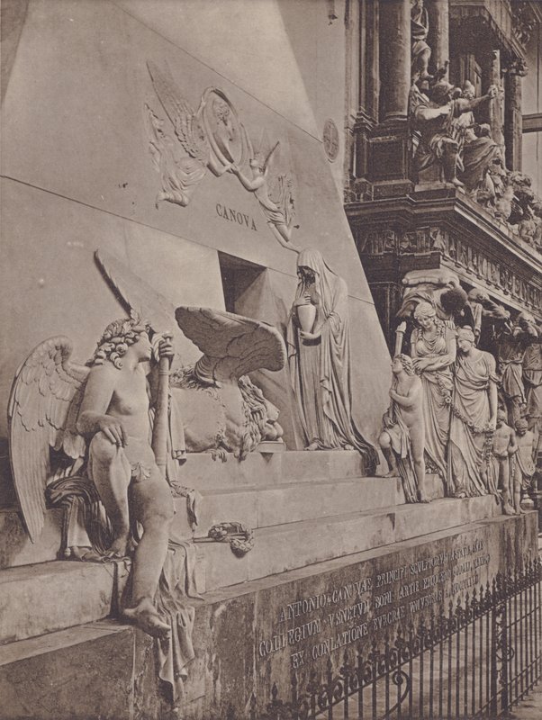 Monumento A Canova (zdjęcie czarno-białe) autorstwa Italian Photographer