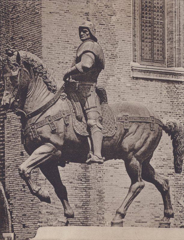 Pomnik Colleoni (zdjęcie czarno-białe) autorstwa Italian Photographer