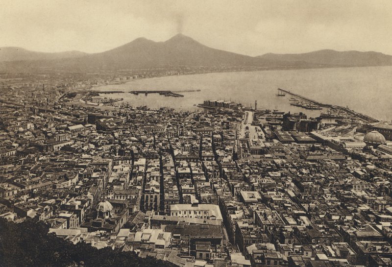 Neapol: Panorama Da S Martino (zdjęcie czarno-białe) autorstwa Italian Photographer