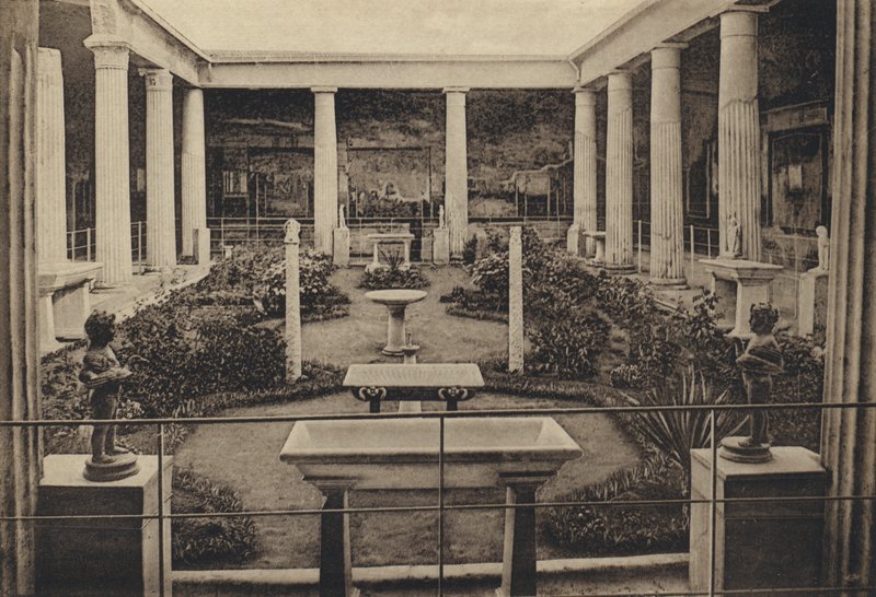 Neapol: Pompeje, Casa Dei Vetti (zdjęcie czarno-białe) autorstwa Italian Photographer