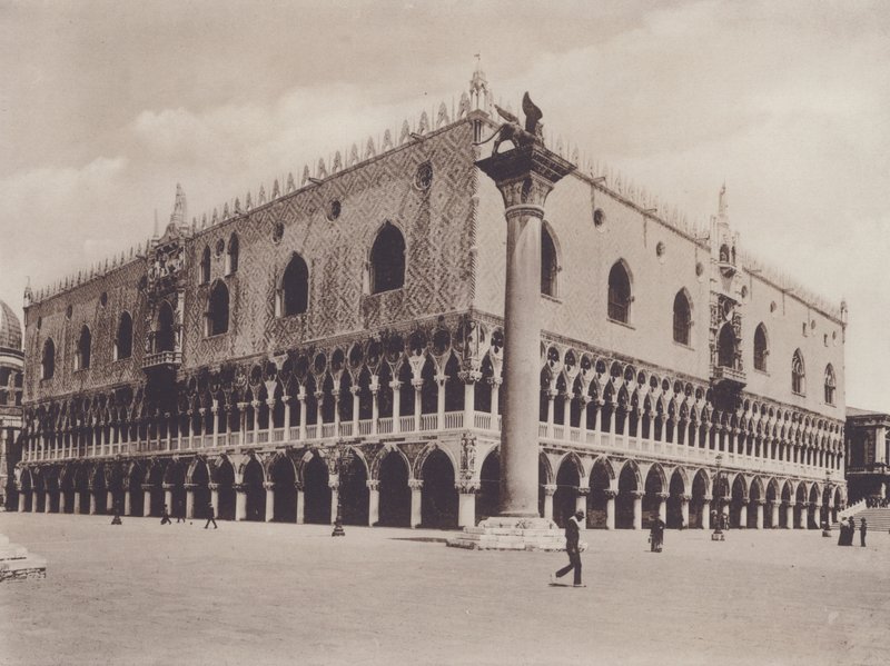 Pałac Dożów (zdjęcie czarno-białe) autorstwa Italian Photographer