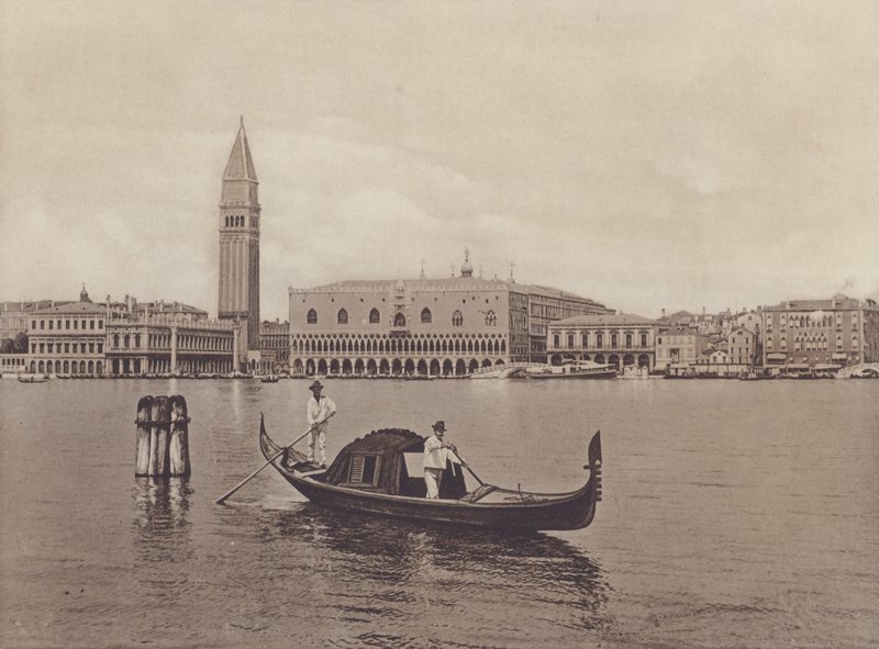 Panorama E Gondola (zdjęcie czarno-białe) autorstwa Italian Photographer