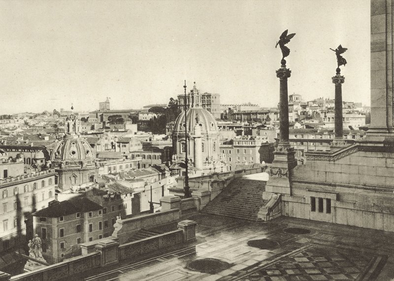 Panorama z pomnika Wiktora Emanuela autorstwa Italian Photographer
