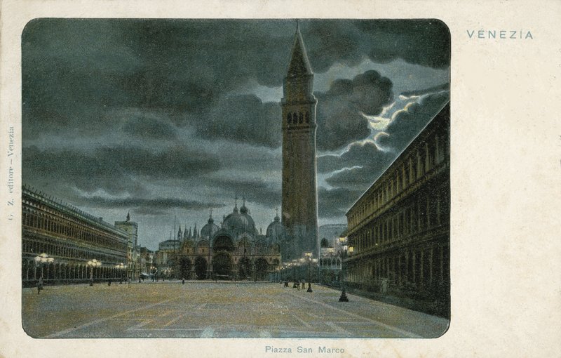 Piazza San Marco, Wenecja (kolorowe zdjęcie) autorstwa Italian Photographer