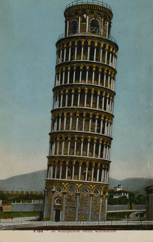 Krzywa Wieża w Pizie. Pocztówka wysłana w 1913 roku. autorstwa Italian Photographer