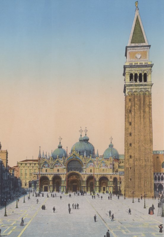 Wenecja, kościół San Marco i Campanile (kolorowe zdjęcie) autorstwa Italian Photographer