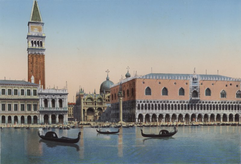 Wenecja, Piazzetta San Marco i Pałac Dożów z Laguny autorstwa Italian Photographer