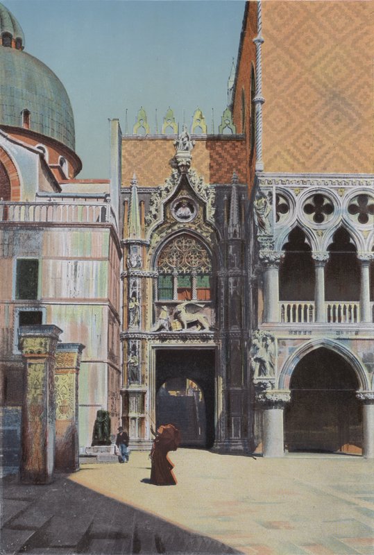 Wenecja, Porta della Carta (kolorowe zdjęcie) autorstwa Italian Photographer