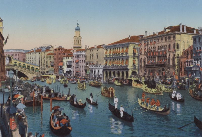 Wenecja, Regaty na Canale Grande (zdjęcie kolorowe) autorstwa Italian Photographer