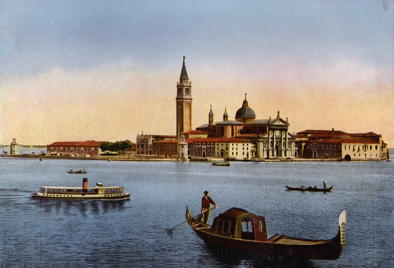 Venezia / Wenecja: Isola S Giorgio (kolorowe zdjęcie) autorstwa Italian Photographer