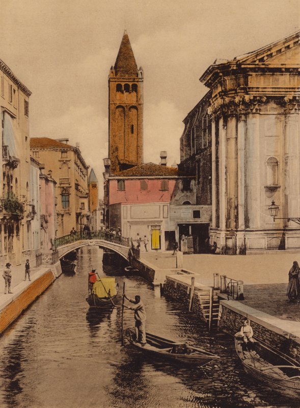 Venezia / Wenecja: Rio S Barnaba (kolorowe zdjęcie) autorstwa Italian Photographer