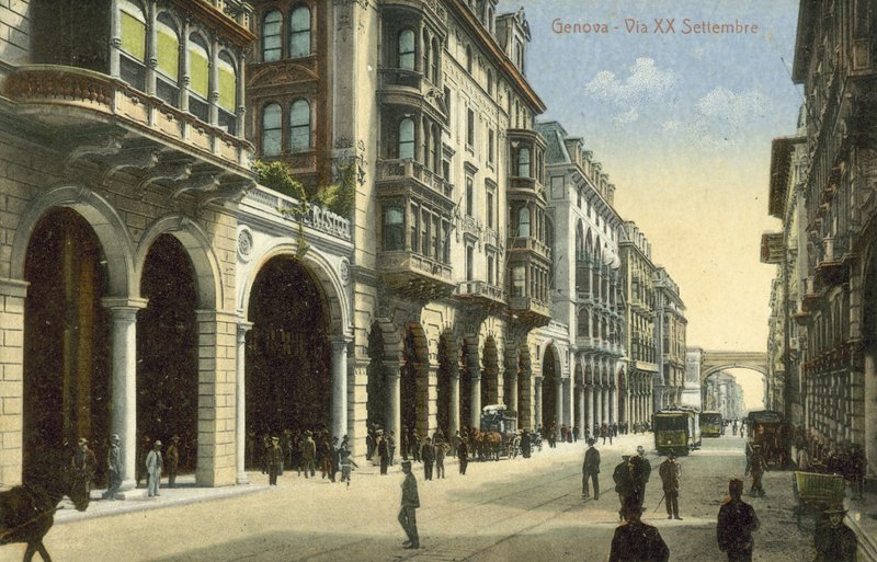 Via XX Settembre, Genua (kolorowe zdjęcie) autorstwa Italian Photographer