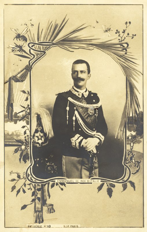 Wiktor Emanuel III, król Włoch autorstwa Italian Photographer