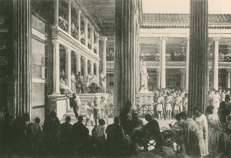 Wyrok kryminalny w Bazylice (wklęsłodruk) autorstwa Italian School