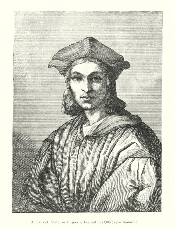 Andre del Sarte, Po portretie Uffizi przez samego siebie (grafika) autorstwa Italian School