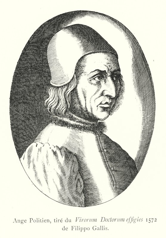Ange Politien, tire du portret Doktora Men, 1572 autorstwa Filippo Galli (rycina) autorstwa Italian School