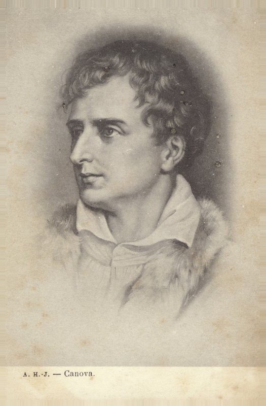 Antonio Canova, włoski rzeźbiarz (litografia) autorstwa Italian School