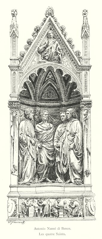Antonio Nanni di Banco, Czterej święci (rycina) autorstwa Italian School