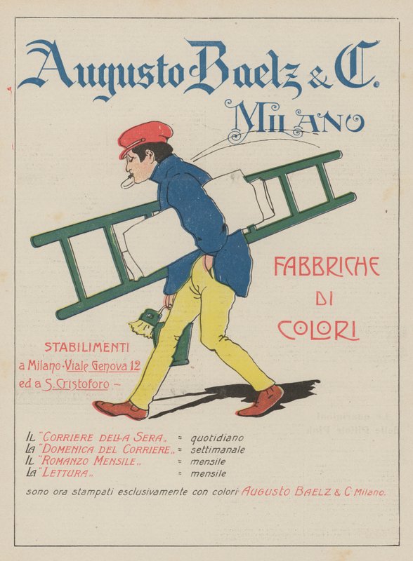 Augusto Baelz  C (litografia kolorowa) autorstwa Italian School