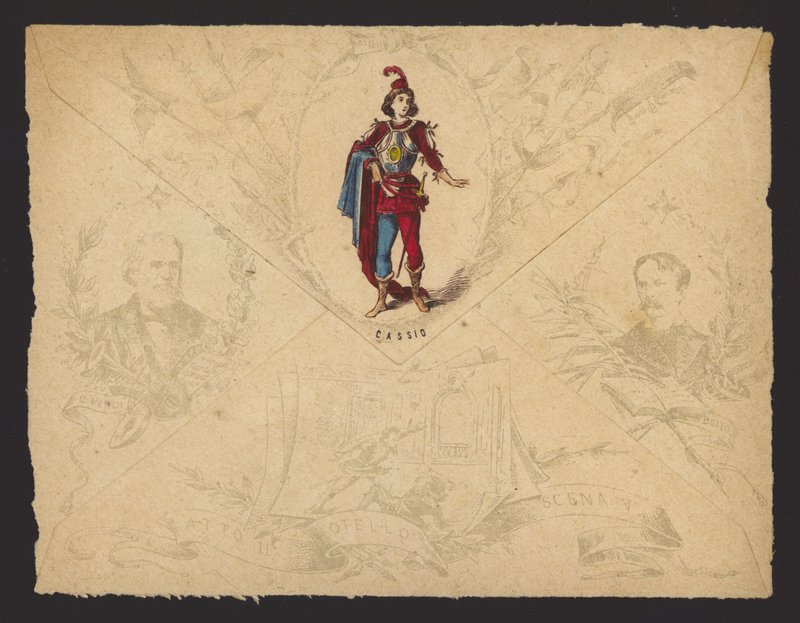 Cassio, z opery Giuseppe Verdiego Otello, na podstawie sztuki Williama Szekspira (kolor lito) autorstwa Italian School