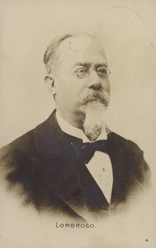 Cesare Lombroso (1835-1909), włoski lekarz i kryminolog autorstwa Italian School