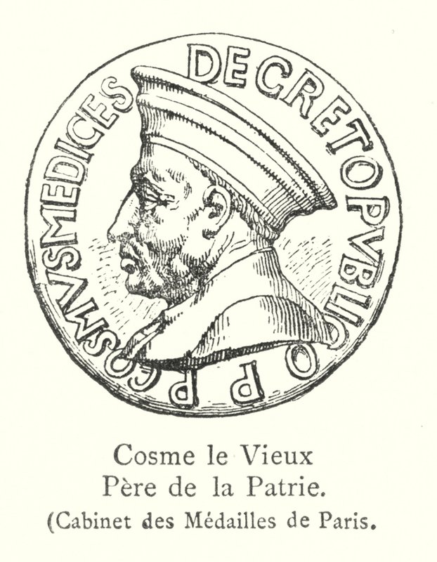 Cosimo Starszy, Ojciec Ojczyzny, Gabinet Medali Paryskich (grafika) autorstwa Italian School