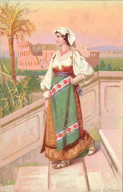 Strój rzymski (chromolitho) autorstwa Italian School