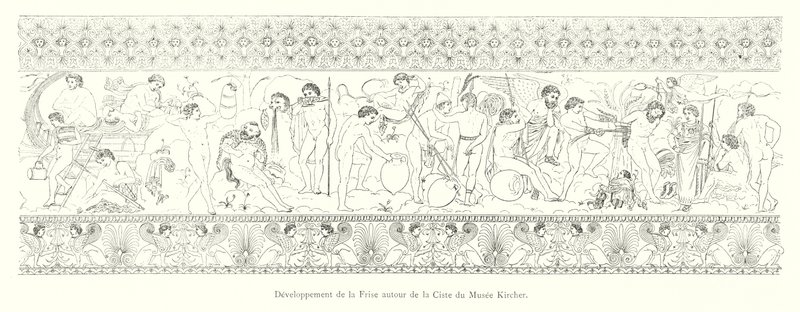 Zagospodarowanie Fryzji wokół Cistus of the Kircher Museum (grafika) autorstwa Italian School