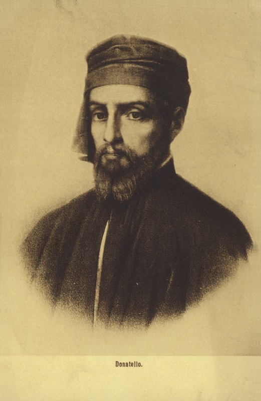 Donatello, włoski malarz i rzeźbiarz (litografia) autorstwa Italian School
