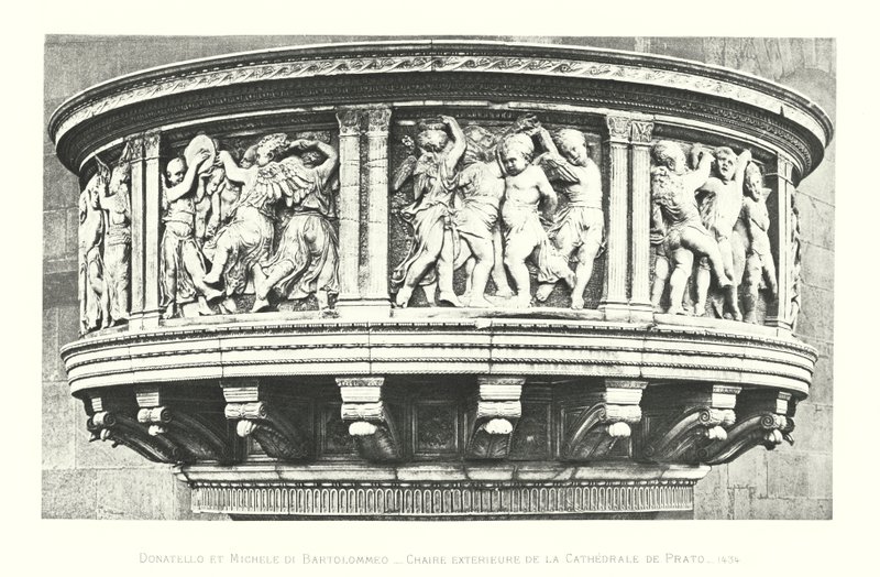 Donatello i Michele di Bartolommeo, zewnętrzna ambona katedry w Prato autorstwa Italian School