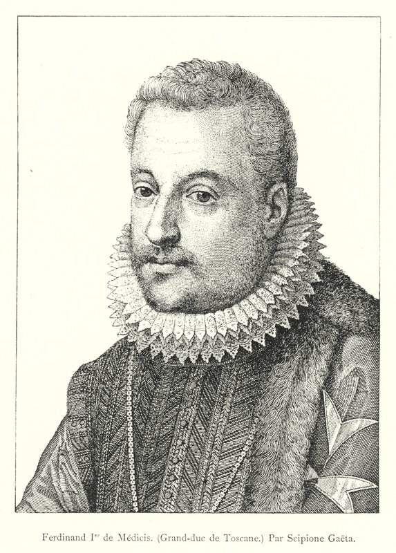 Ferdynand Ier de Medici, Wielki Książę Toskanii, Par Scipio Gaeta (rycina) autorstwa Italian School